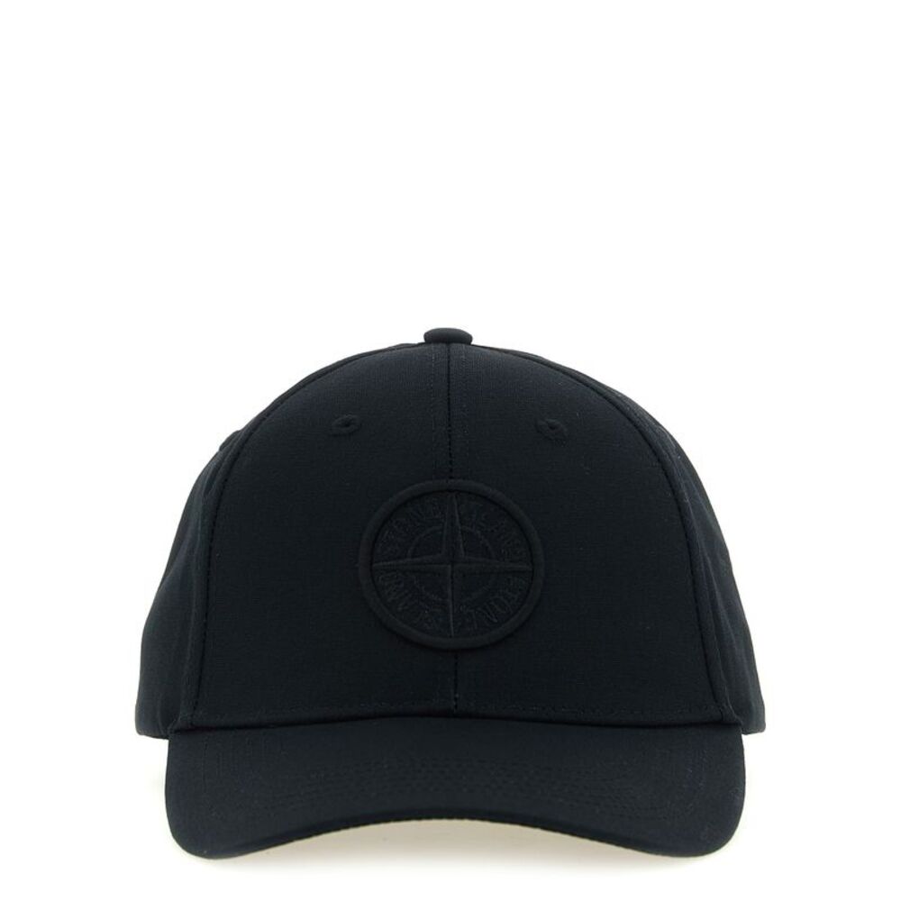 Stone Island Black Cotton Cap (Baseball Men's Hat)